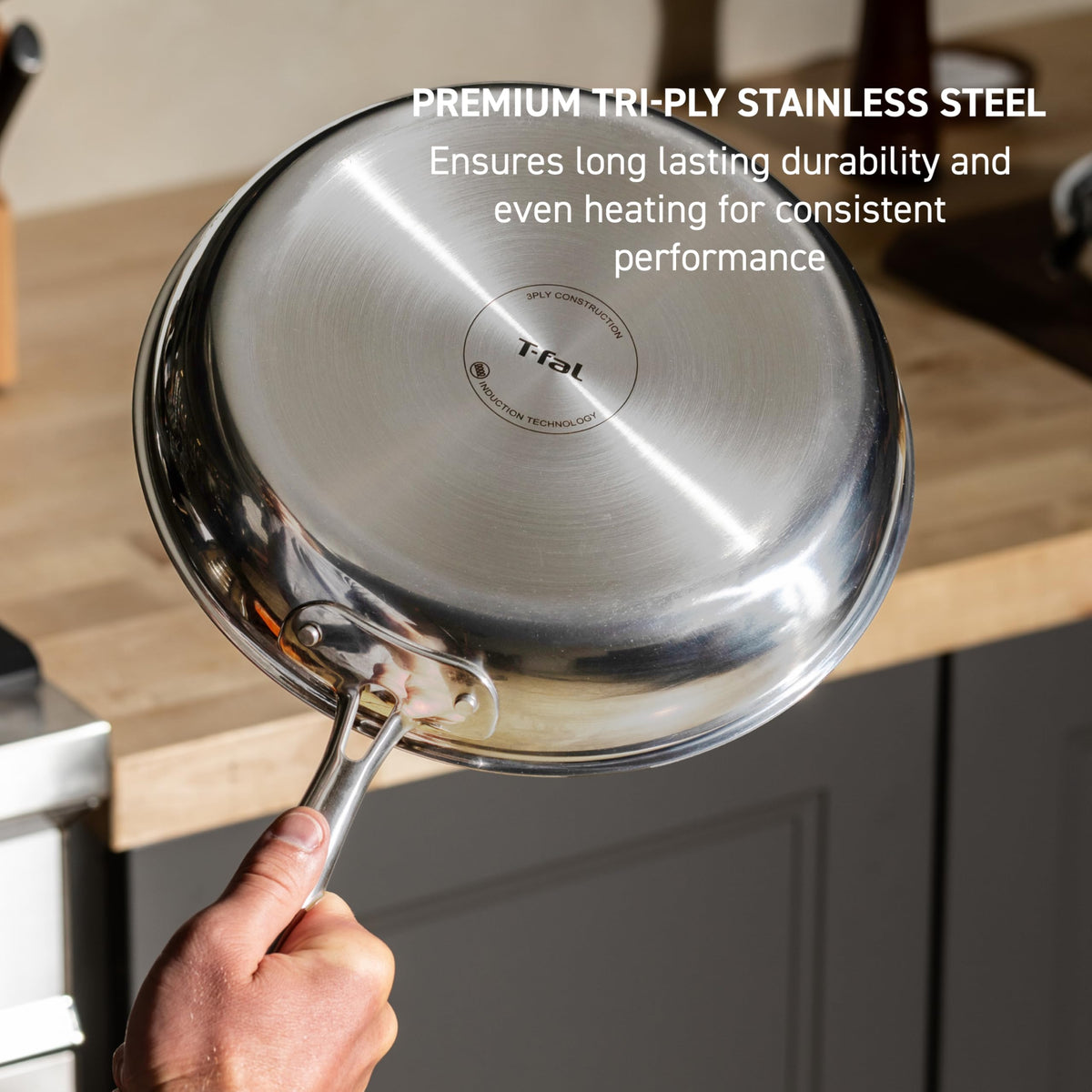 3 Piece Stainless Steel Frypan Cookware Set O7287
