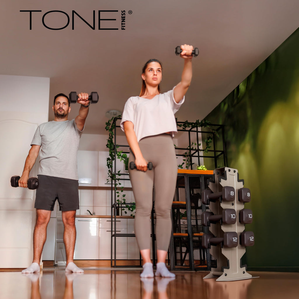 Neoprene Dumbbell Set with Storage Rack T83395