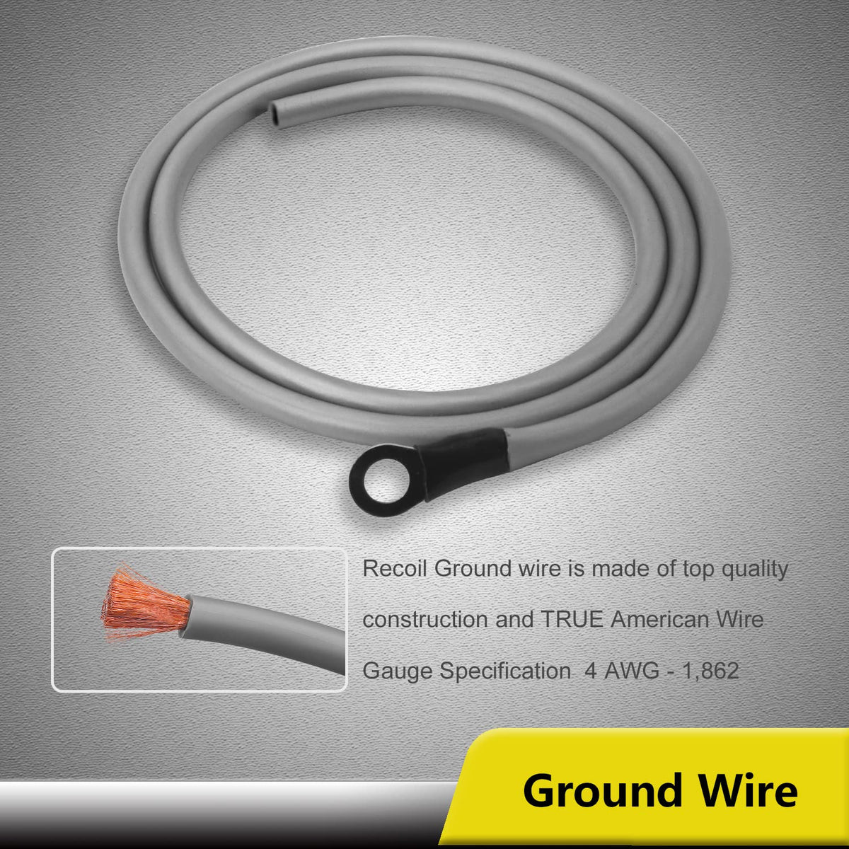 4 Gauge CCA Amplifier Wiring Kit with OFC RCA Cable I894