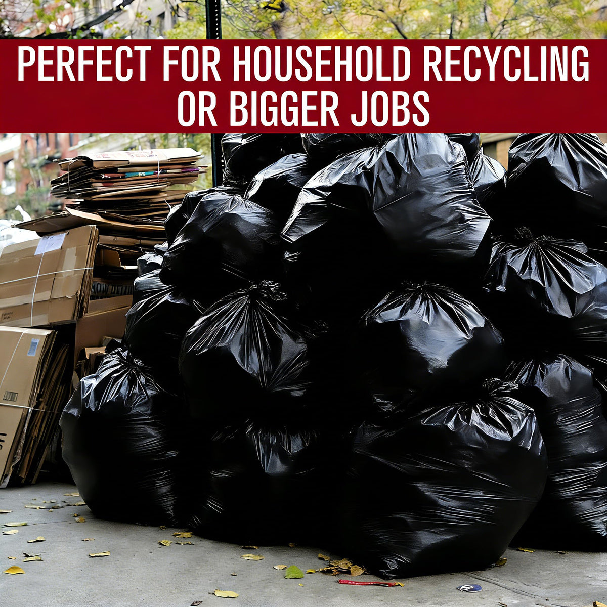 33 Gallon Heavy Duty Trash Bags 110 Count Black Can Liners S559490