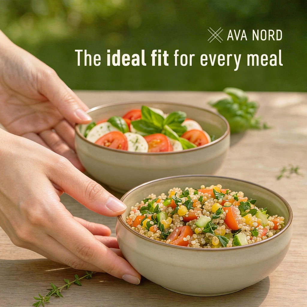 Stoneware Ceramic Cereal Bowls Set of 4, 21 oz K209077