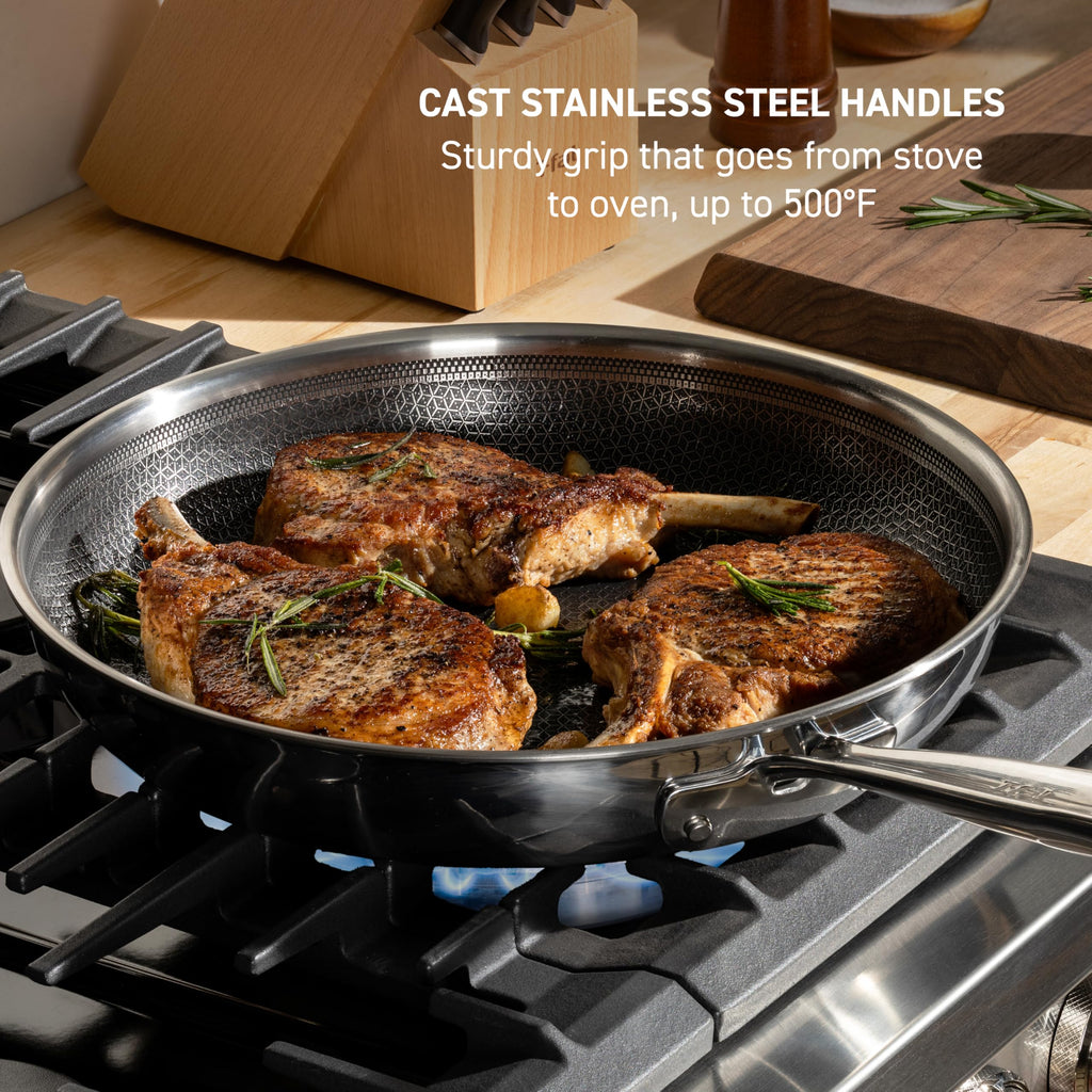 3 Piece Stainless Steel Frypan Cookware Set O7287
