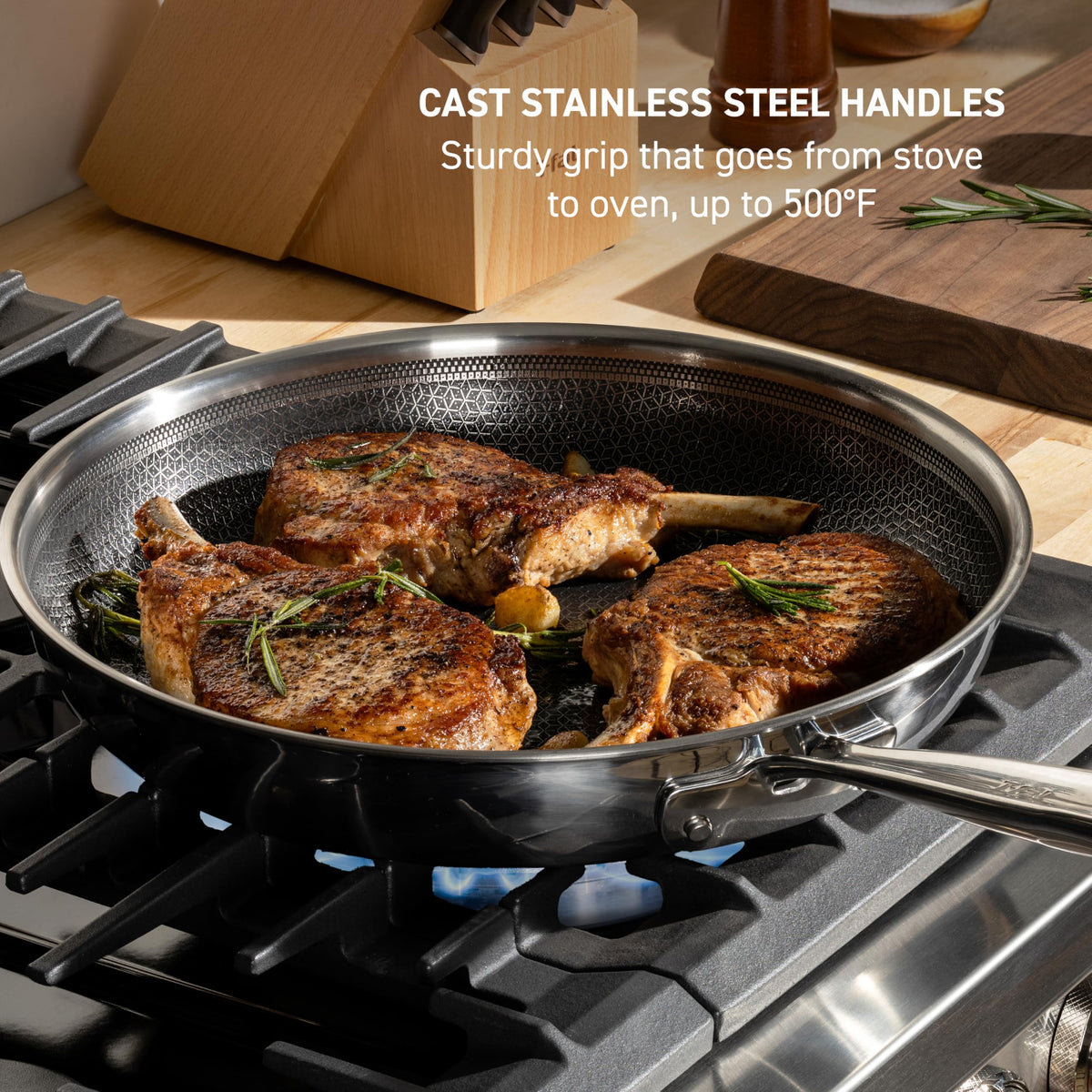 3 Piece Stainless Steel Frypan Cookware Set O7287