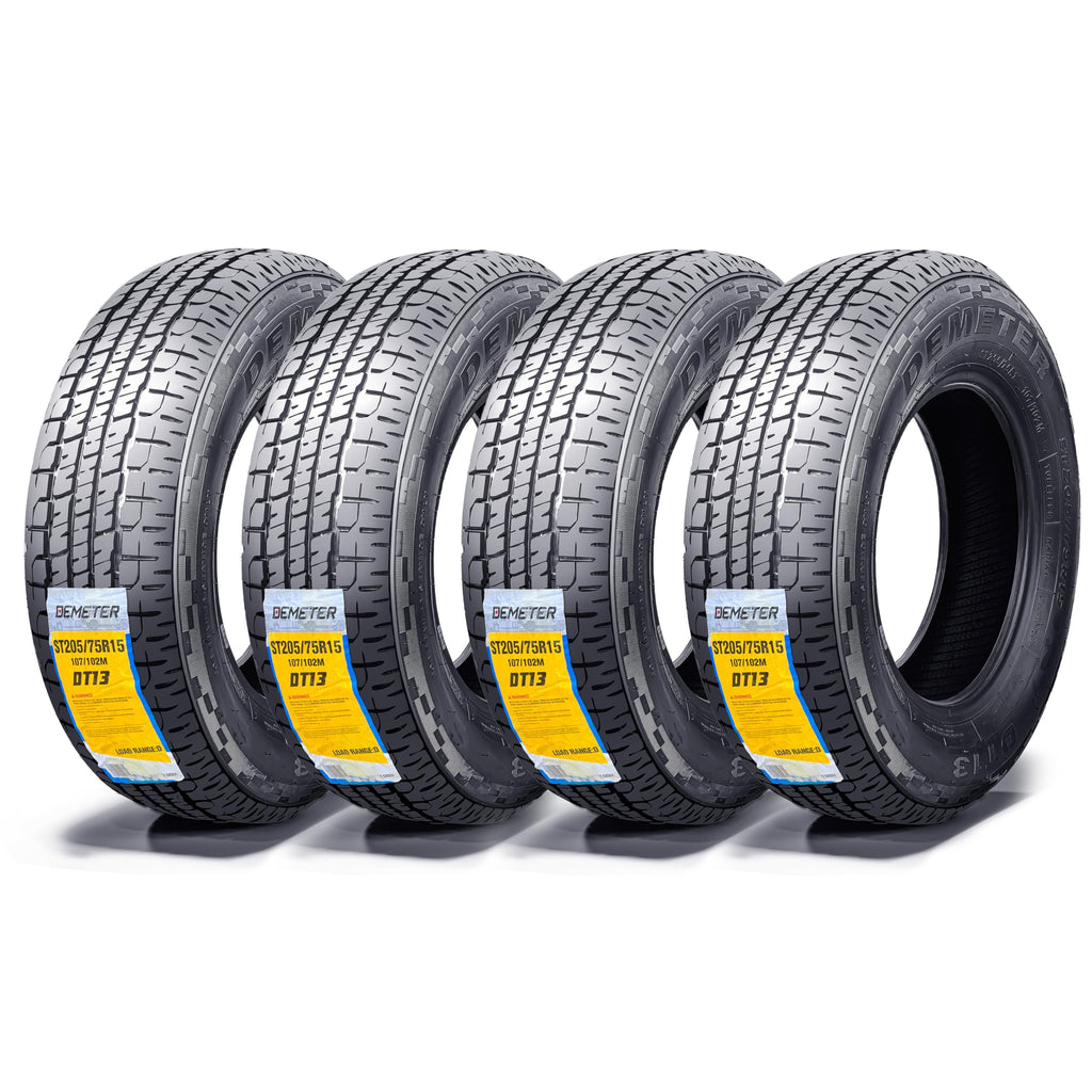 4 Radial Trailer Tires 205/75R15 8 Ply L6346