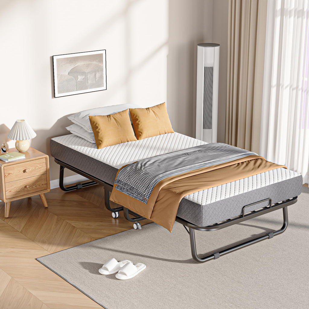 Folding Bed with Movable Wheels 75" x 31" K564616