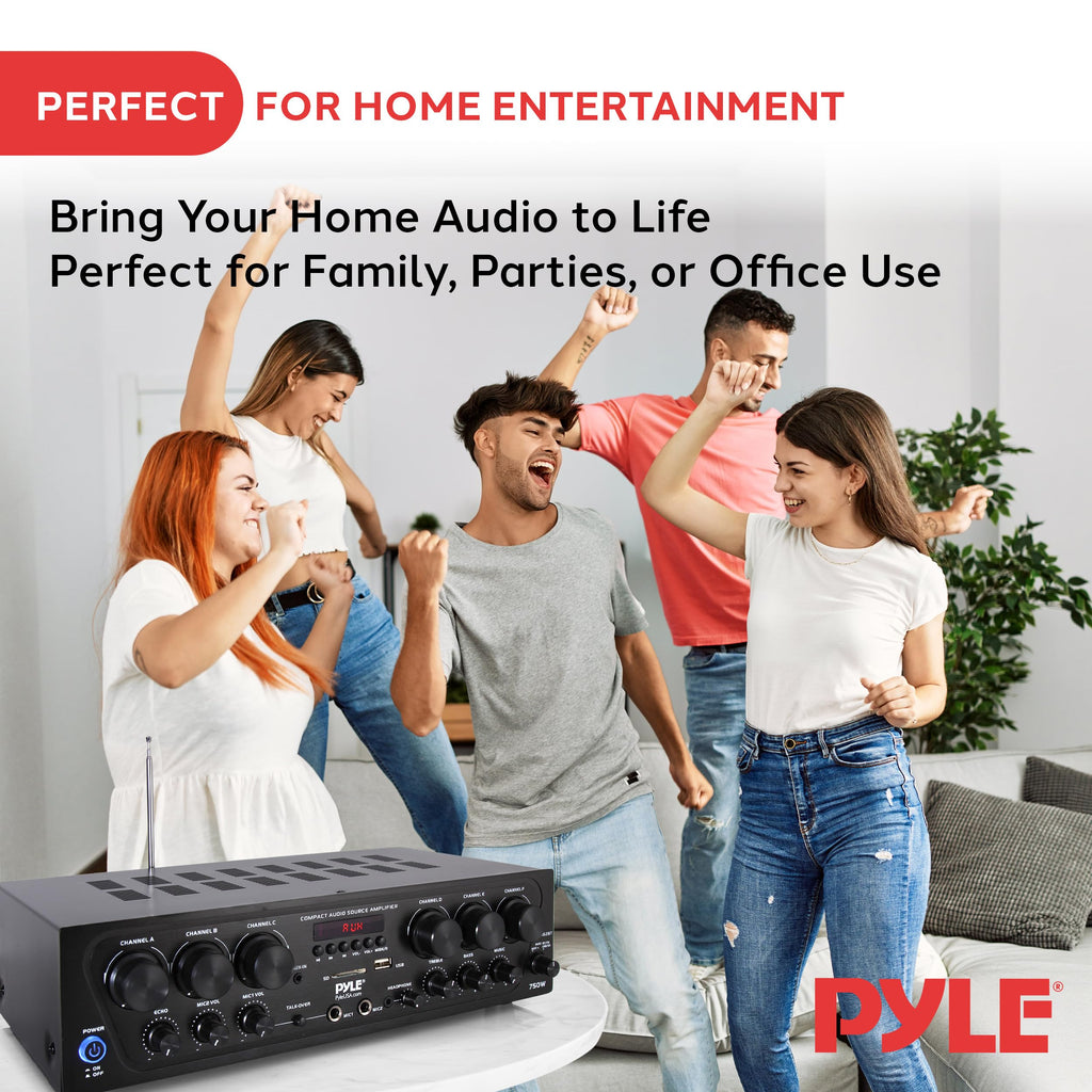 Wireless Bluetooth 6 Channel 750W Karaoke Amplifier Y96911